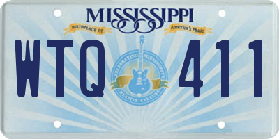 MS license plate WTQ411