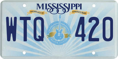 MS license plate WTQ420