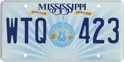 MS license plate WTQ423