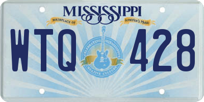 MS license plate WTQ428
