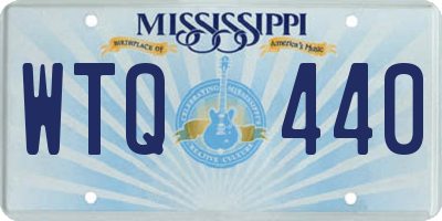 MS license plate WTQ440