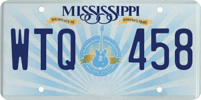 MS license plate WTQ458