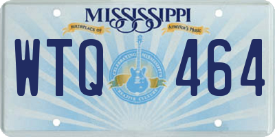 MS license plate WTQ464