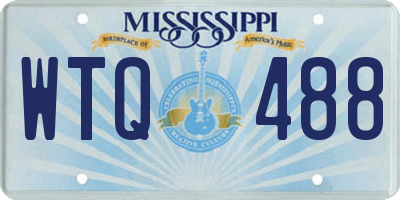 MS license plate WTQ488