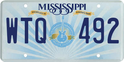 MS license plate WTQ492