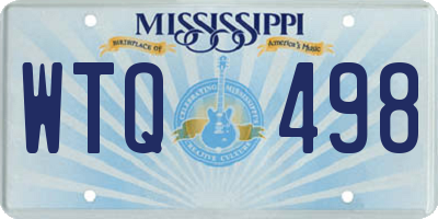 MS license plate WTQ498
