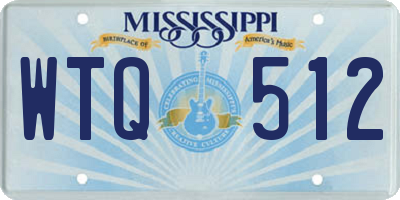 MS license plate WTQ512