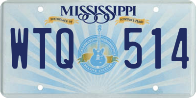 MS license plate WTQ514