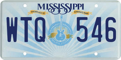 MS license plate WTQ546