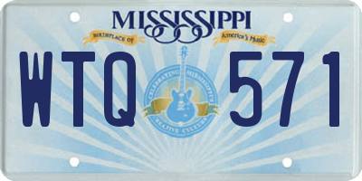 MS license plate WTQ571