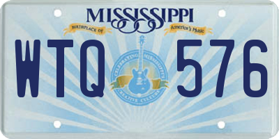 MS license plate WTQ576