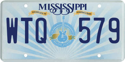 MS license plate WTQ579