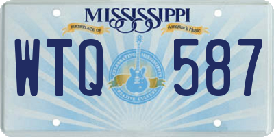MS license plate WTQ587