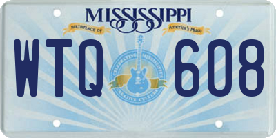 MS license plate WTQ608