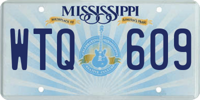 MS license plate WTQ609