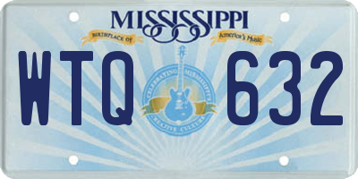 MS license plate WTQ632