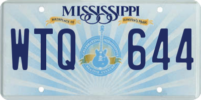 MS license plate WTQ644