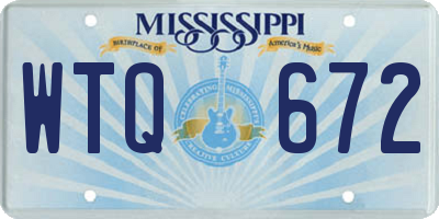 MS license plate WTQ672