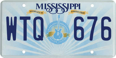 MS license plate WTQ676