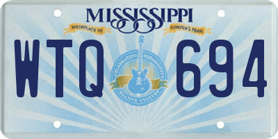 MS license plate WTQ694