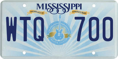 MS license plate WTQ700