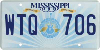 MS license plate WTQ706