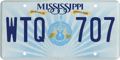 MS license plate WTQ707