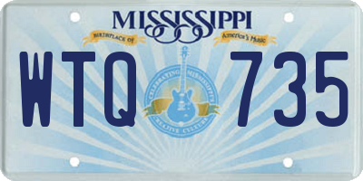 MS license plate WTQ735