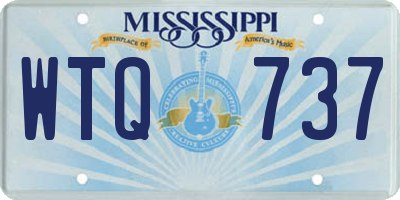 MS license plate WTQ737