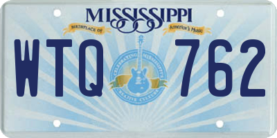 MS license plate WTQ762