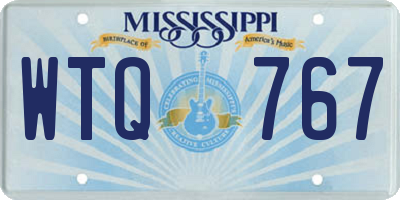 MS license plate WTQ767
