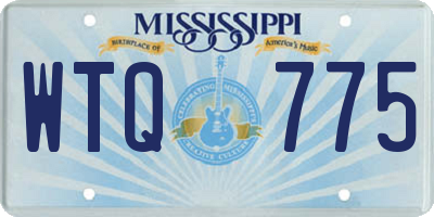 MS license plate WTQ775