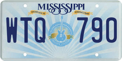 MS license plate WTQ790