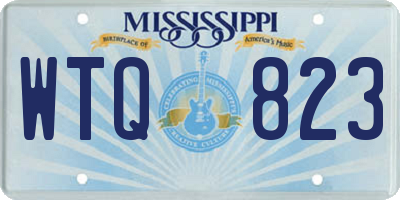 MS license plate WTQ823