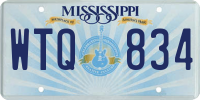 MS license plate WTQ834