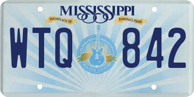 MS license plate WTQ842
