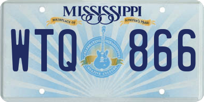 MS license plate WTQ866
