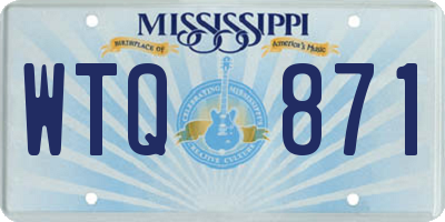 MS license plate WTQ871
