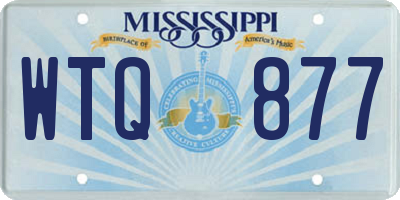 MS license plate WTQ877