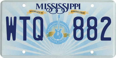 MS license plate WTQ882