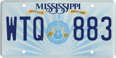 MS license plate WTQ883