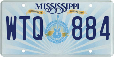 MS license plate WTQ884