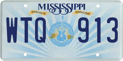 MS license plate WTQ913