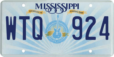 MS license plate WTQ924