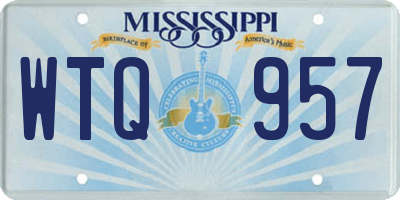 MS license plate WTQ957