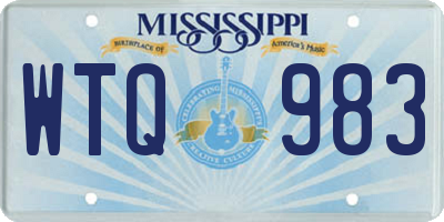 MS license plate WTQ983