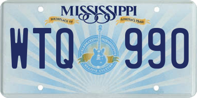 MS license plate WTQ990