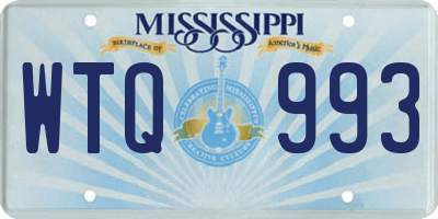 MS license plate WTQ993