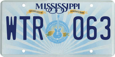 MS license plate WTR063