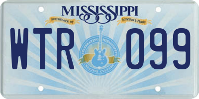 MS license plate WTR099